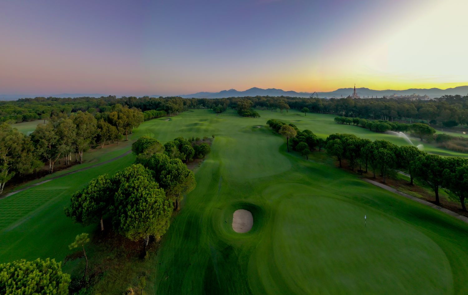Bunker protecting the green at Antalya Golf Club in Turkey