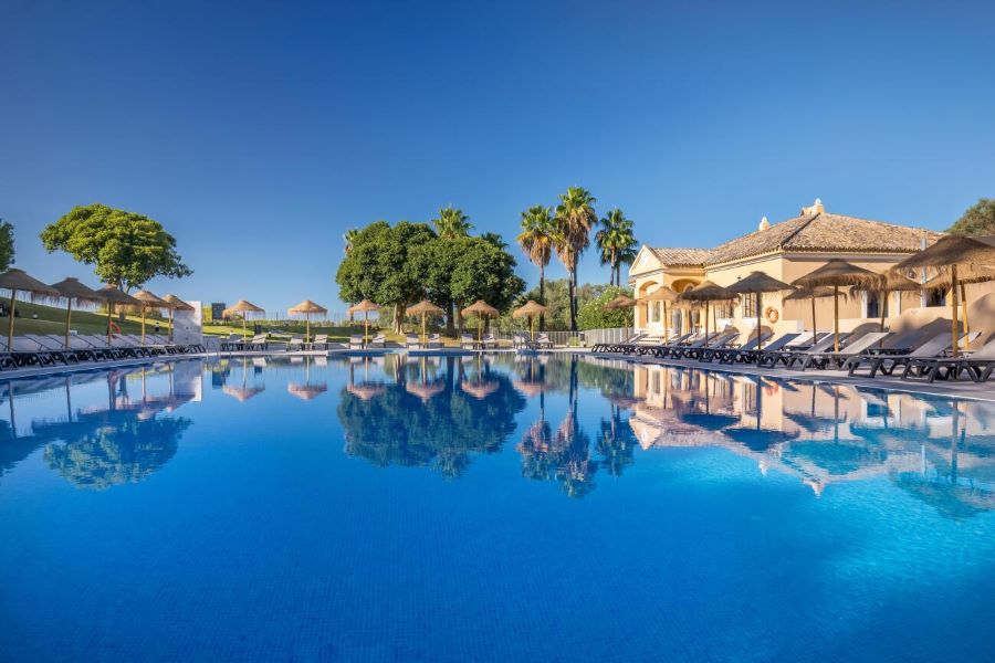 Large swimming pool at Barcelo Montecastillo Golf Resort in Jerez, Spain