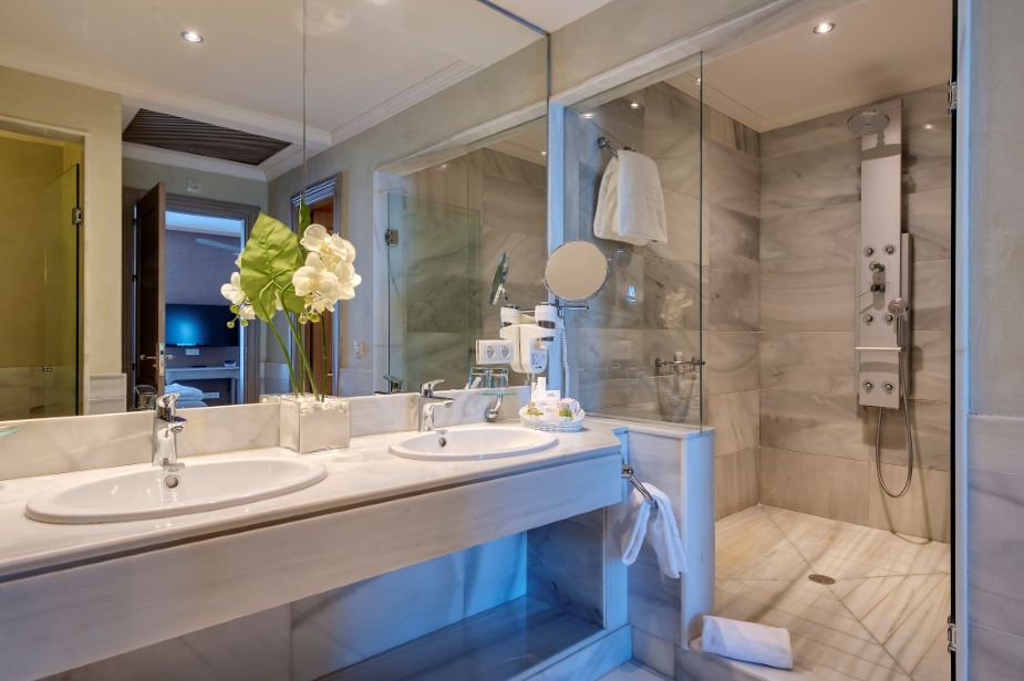 Twin sinks in bathroom at Barcelo Montecastillo Golf Resort