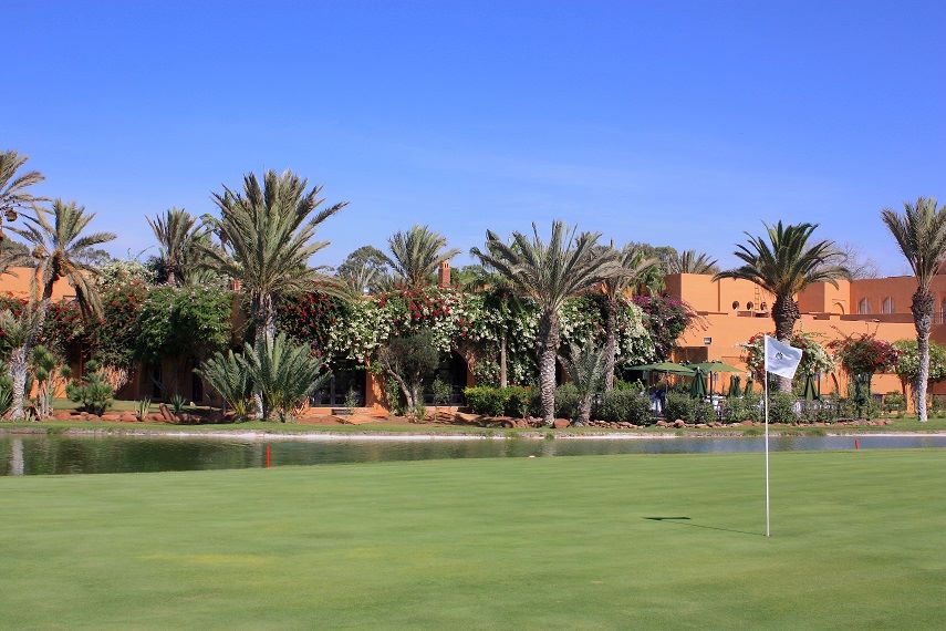 Club house in distance of Golf Le Soleil