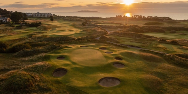 Sun setting over Jamieson Golf Links