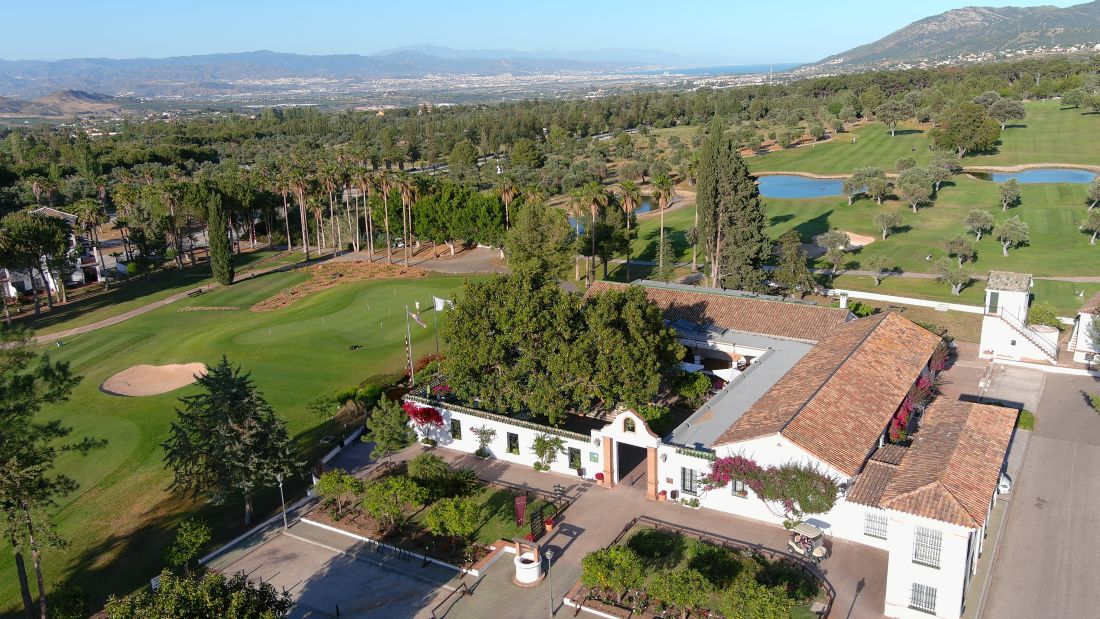 Clubhouse from the air at Lauro Golf Course