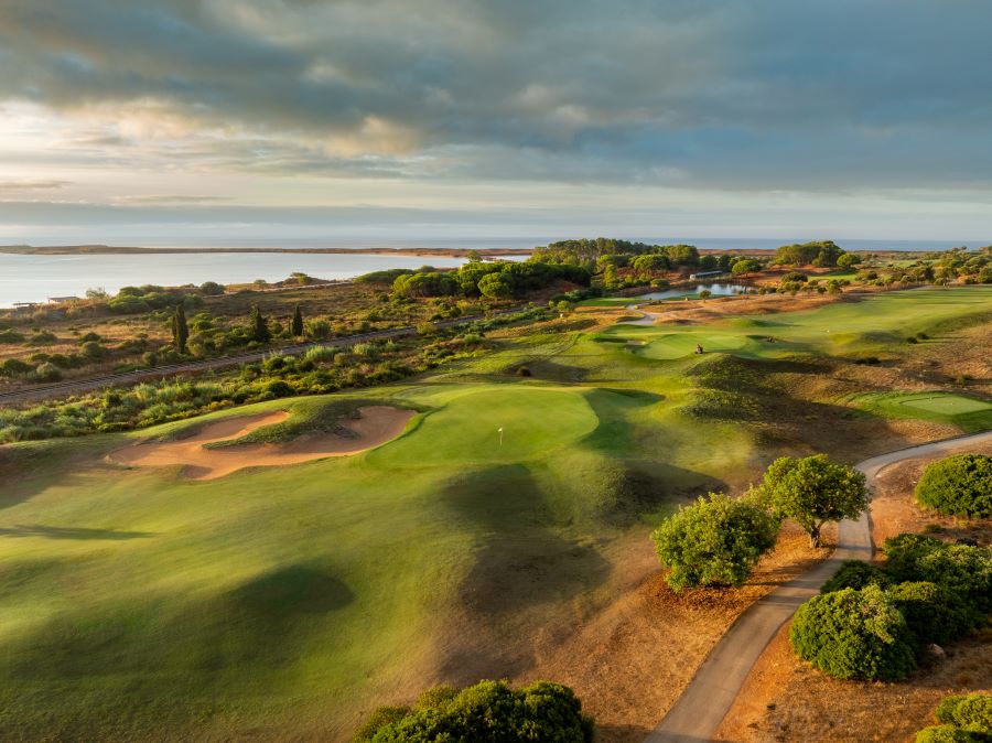 Dark blue sky over Palmares Ocean and Living Golf Club