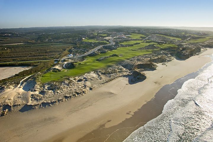 Fairway of Praia D'El Rey Golf Course overlooking the beach