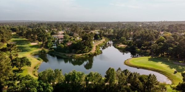 Lake in the middle of Quinta De Peru golf course, near Lisbon in Portugal