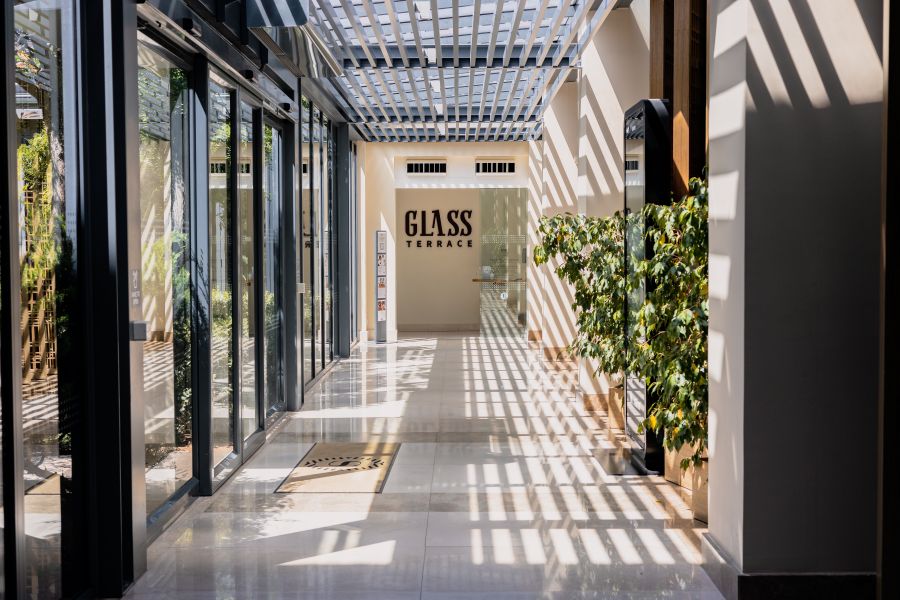 Glass facing corridor at Sheraton Cascais Hotel
