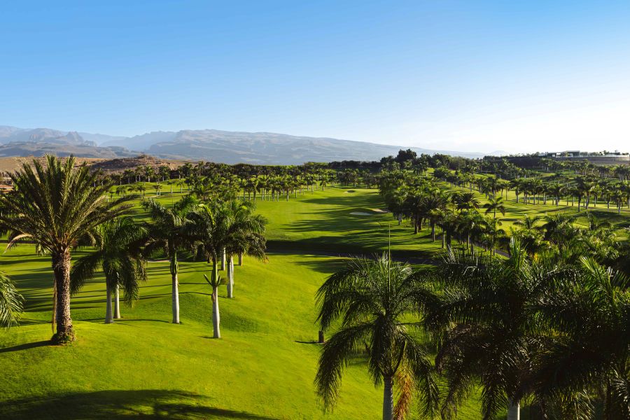 Mountain under the blue sky in the distance at Lopesan Meloneras