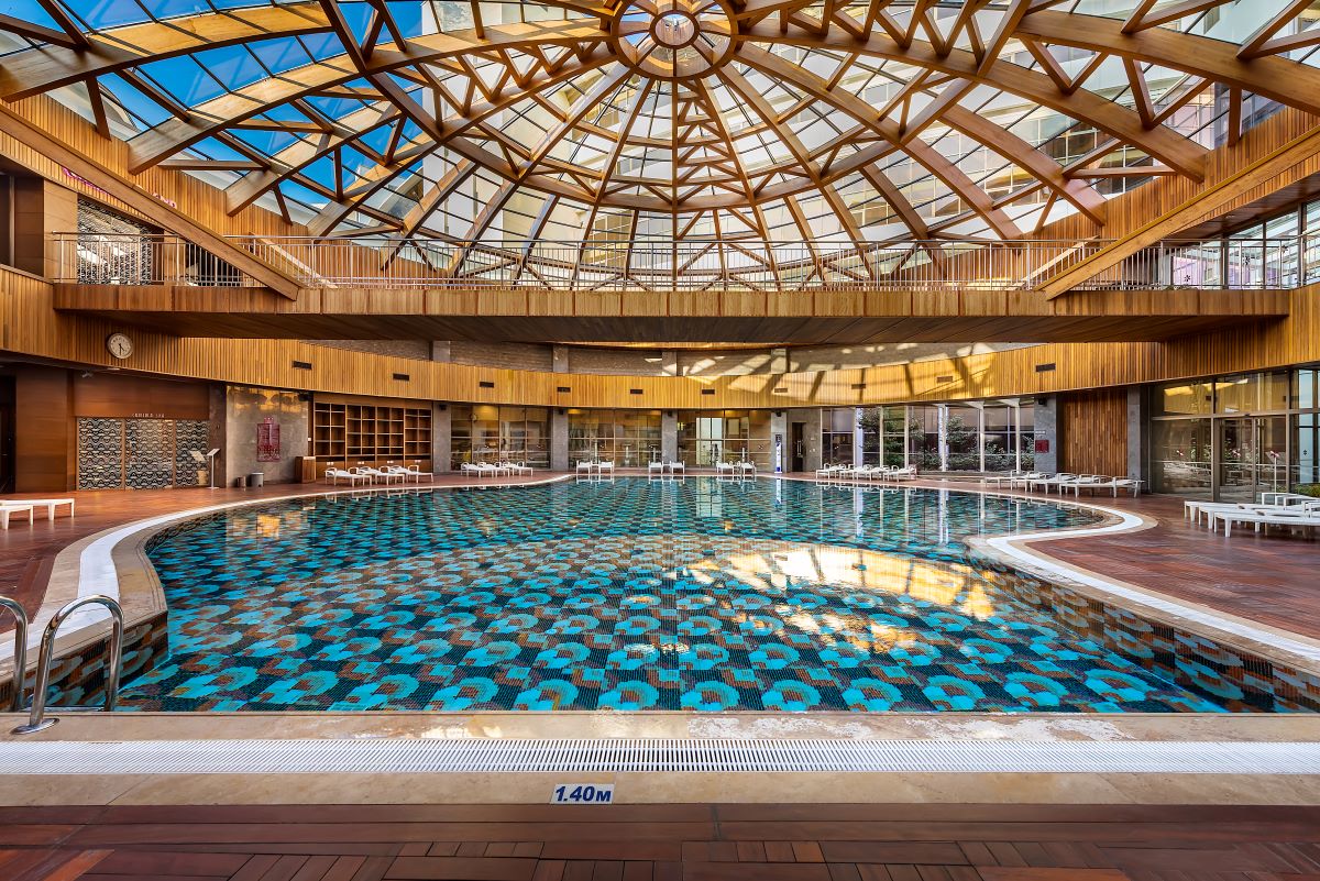 Indoor swimming pool at Cornelia Diamond Resort