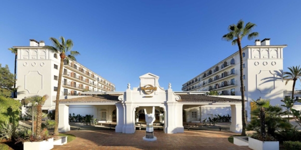 Entrance to the Hard Rock Hotel Marbella in the Costa Del Sol