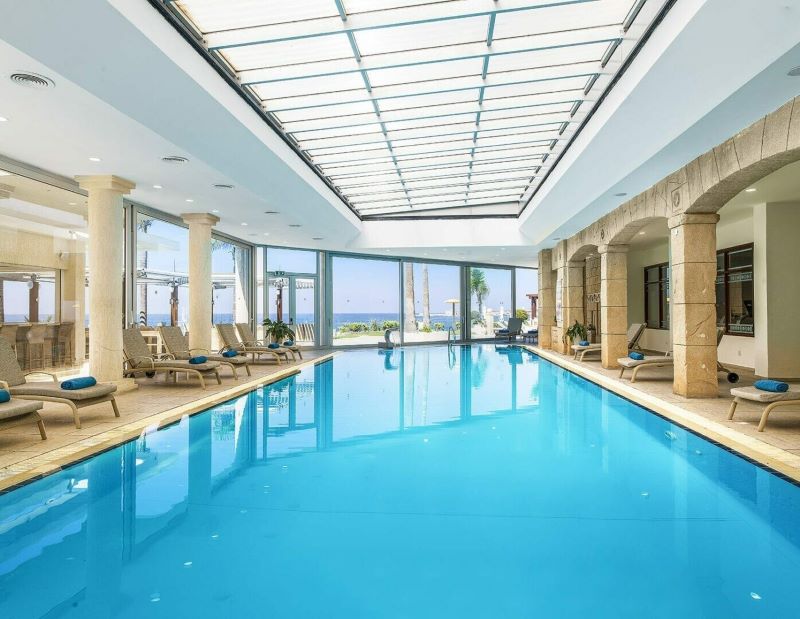 Indoor swimming pool at Alexander The Great Beach Hotel