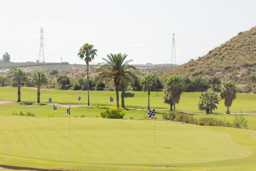 Practice putting green at Valle Del Este Golf Resort in Spain