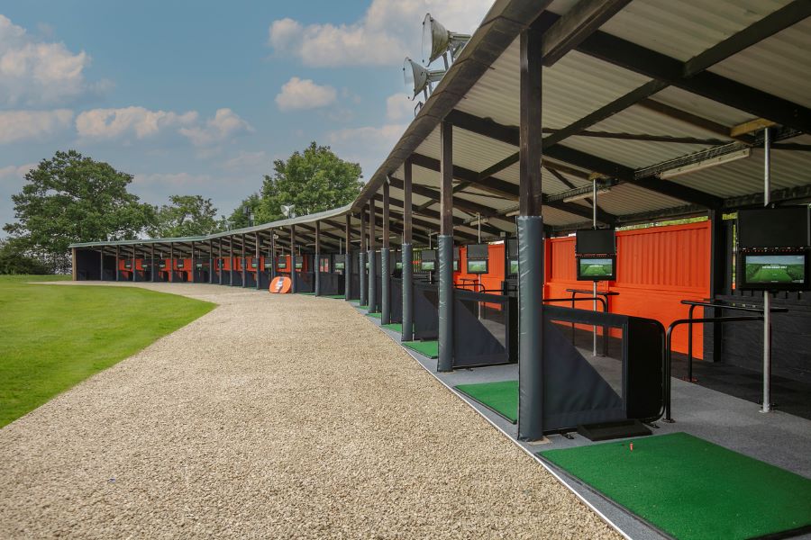 Trackman in academy driving range at Belton Woods Hotel, Spa And Golf Resort