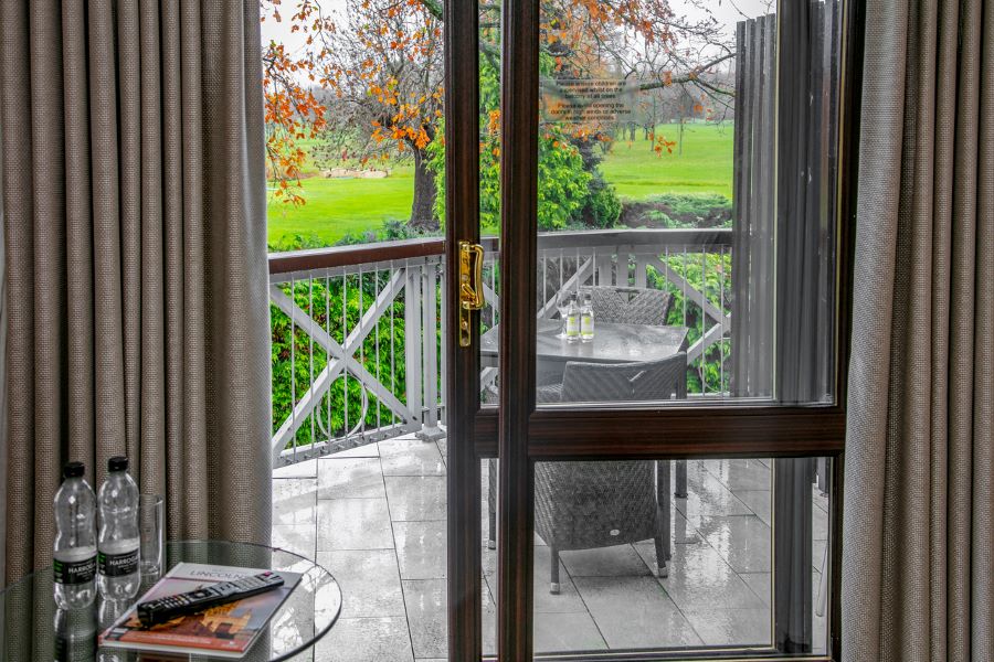 Balcony from bedroom at at Belton Woods Hotel, Spa And Golf Resort