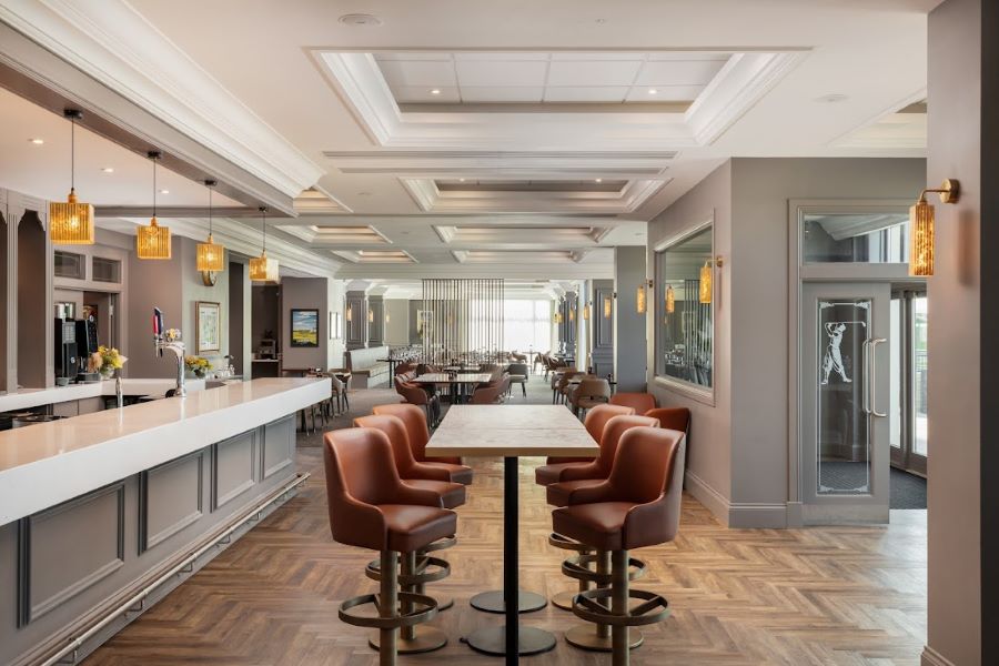 Bar area with stools at Carnoustie Golf Hotel & Spa