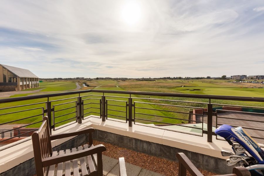 Balcony view of the golf course at Carnoustie Golf Hotel & Spa