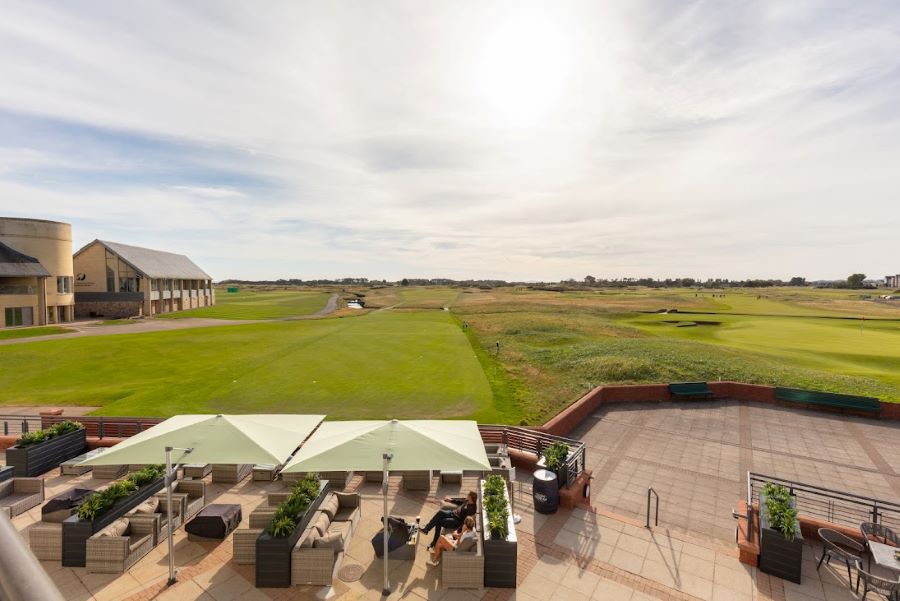 Covered tables and chairs at Carnoustie Golf Hotel & Spa