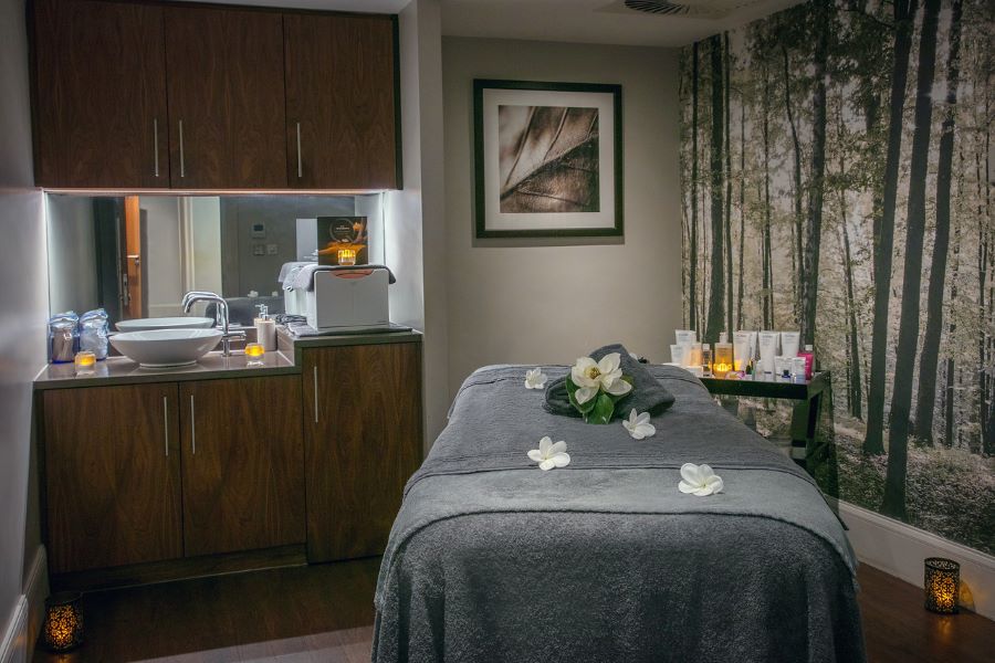 Spa treatment table at Glasgow Westerwood Hotel, Spa & Golf Resort