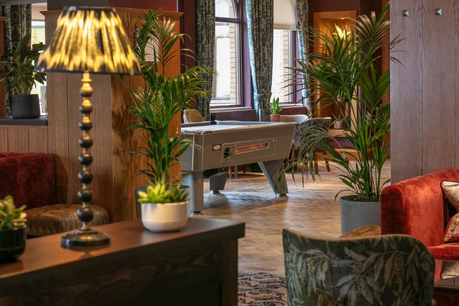 Chairs in bar lobby area at Glasgow Westerwood Hotel, Spa & Golf Resort
