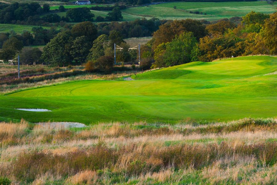 Lush green fairways on the course at Glasgow Westerwood Hotel, Spa & Golf Resort