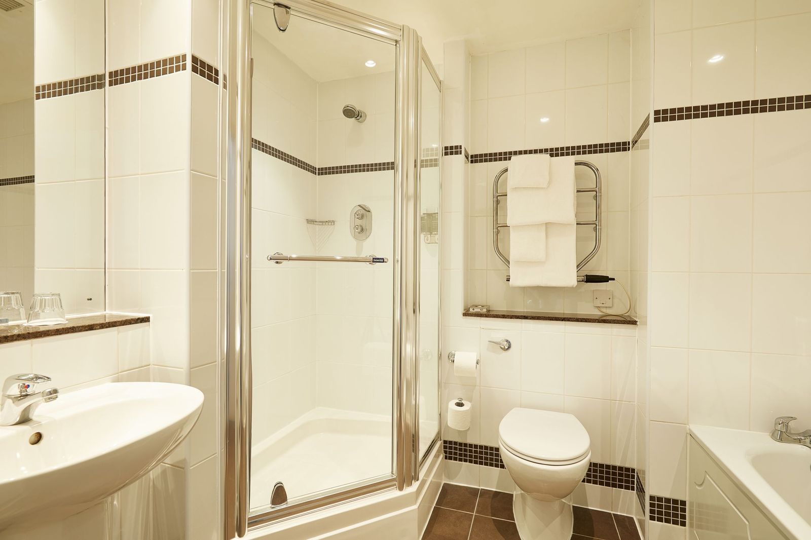Bathroom with shower at Macdonald Hill Valley Hotel Golf & Spa