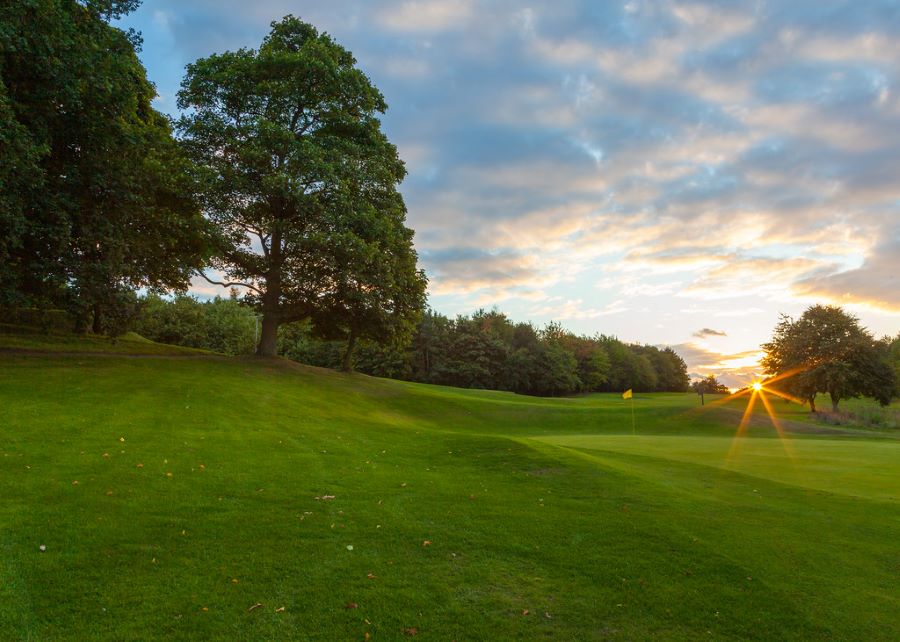 Blue sky with sun breaking through the clouds at Oulton Hall Golf Hotel And Spa