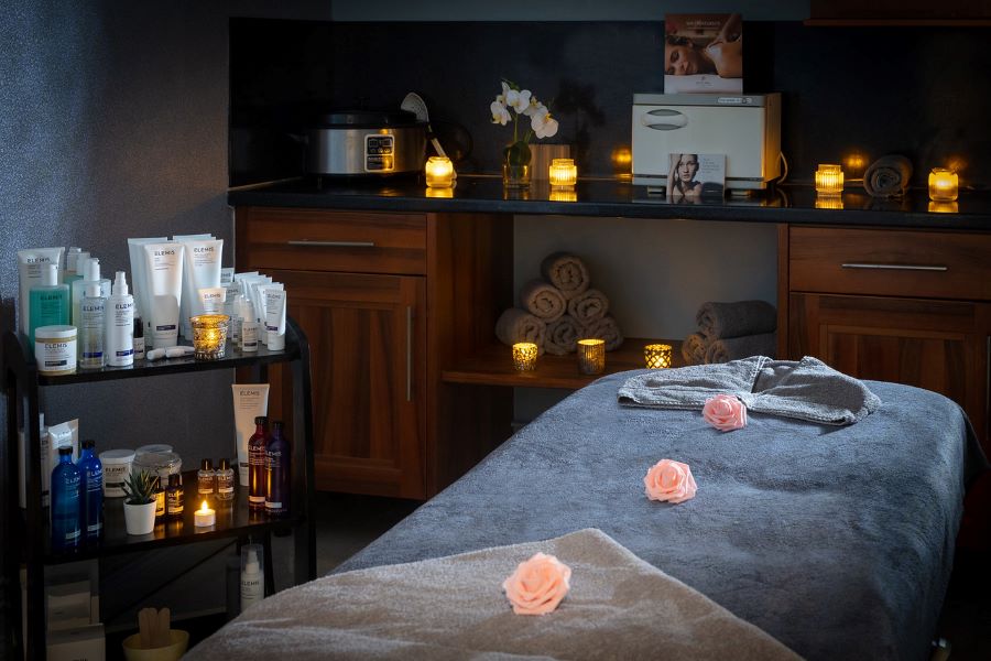 Spa treatment table at Slaley Hall Hotel, Spa And Golf Resort