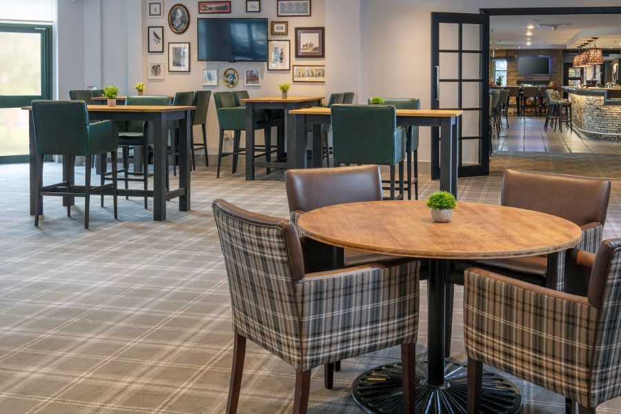 Table and chairs at Slaley Hall Hotel, Spa And Golf Resort