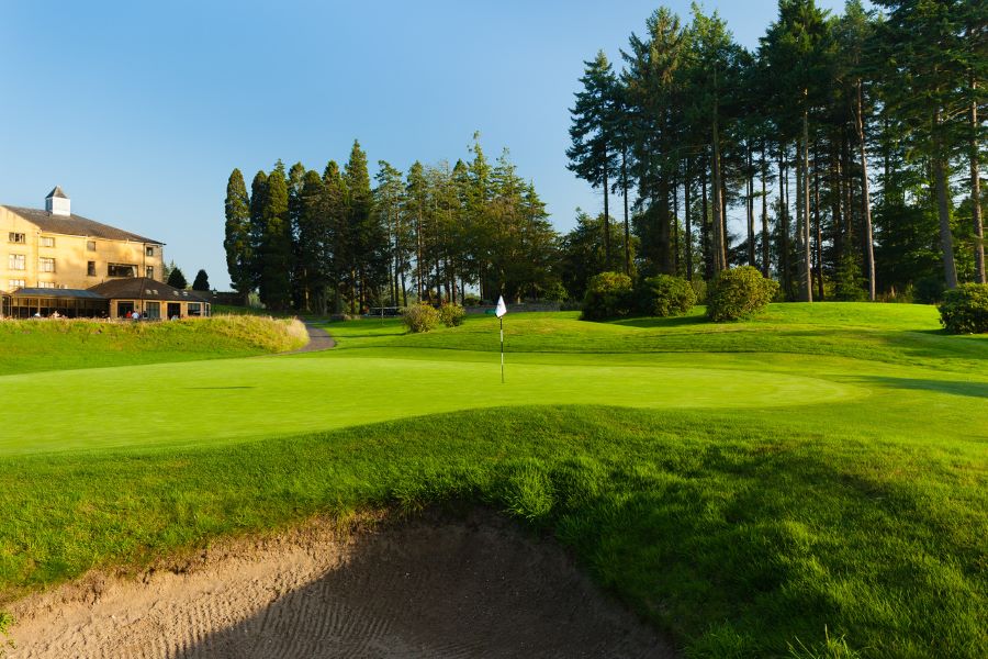 Sand bunker in front of the green at Slaley Hall Hotel, Spa And Golf Resort