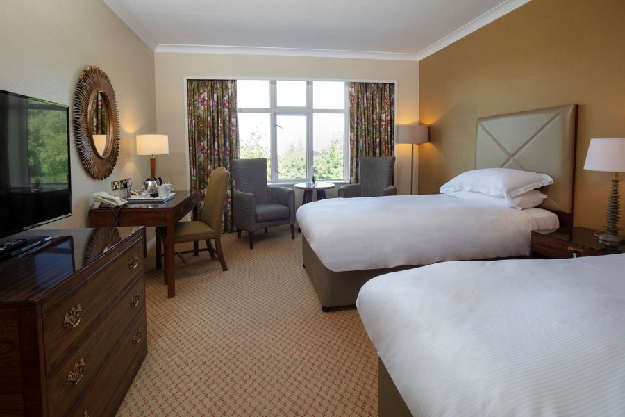 Twin beds in the room at Slaley Hall Hotel, Spa And Golf Resort