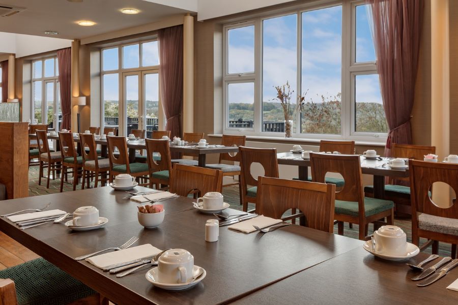 Restaurant with tables set The Telford Hotel, Spa And Golf Resort