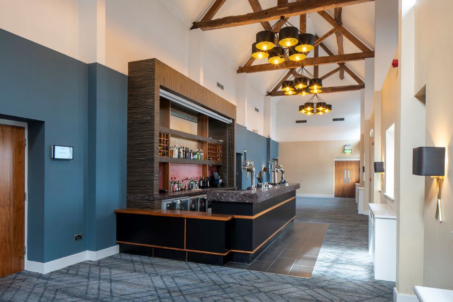 Bar with beams across the ceiling at The Telford Hotel, Spa And Golf Resort