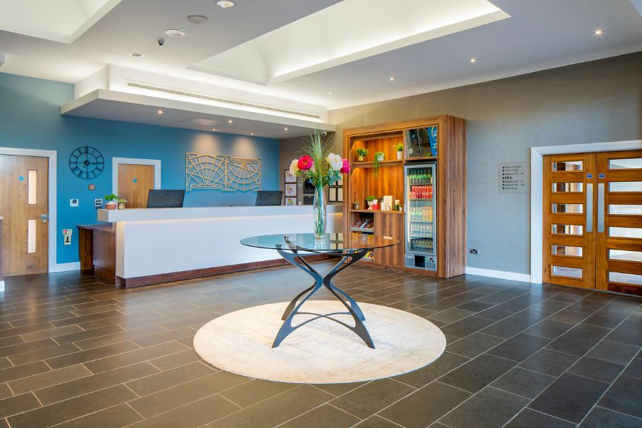 Spa reception area at The Telford Hotel, Spa And Golf Resort