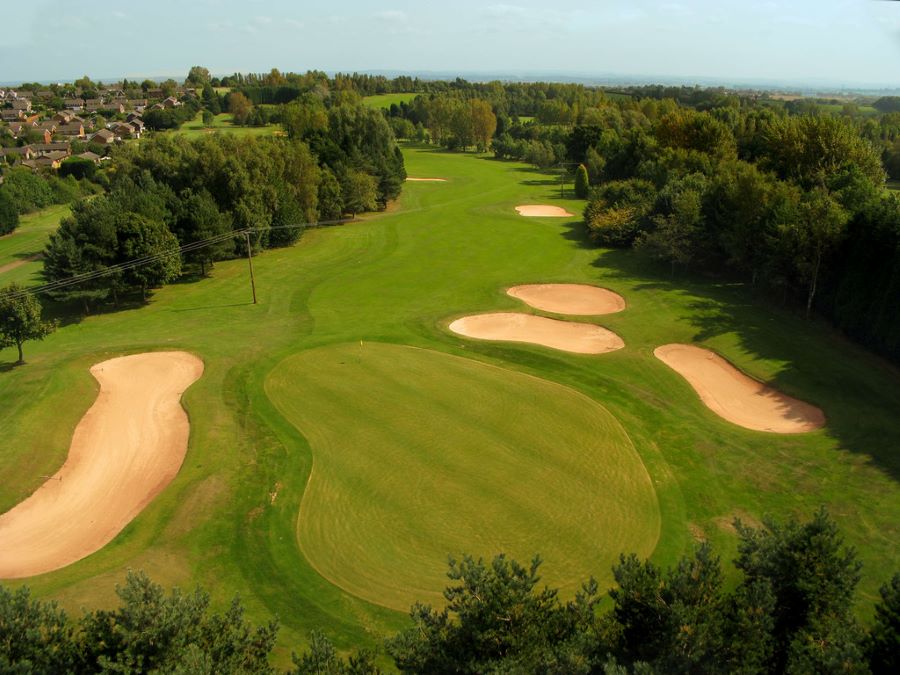 Bunkers around the putting green at The Telford Hotel, Spa And Golf Resort