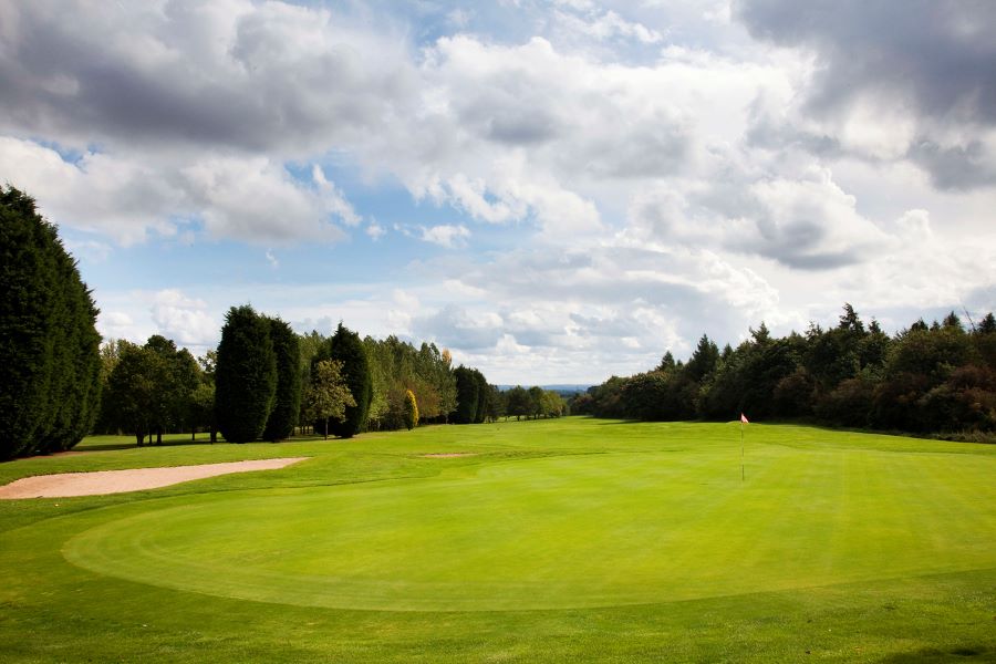 Lush green grass on the fairway surrounding the putting green at The Telford Hotel, Spa And Golf Resort