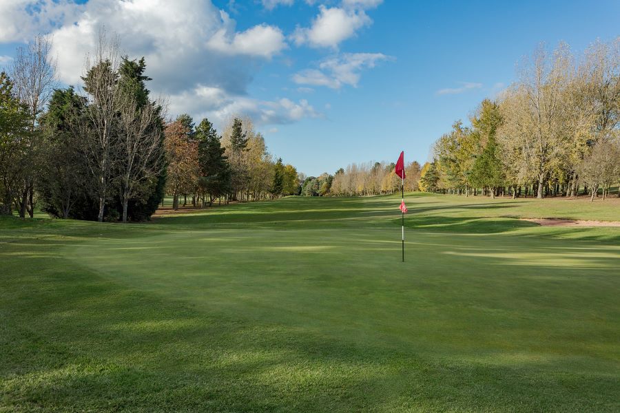 Red flag on the putting green at The Telford Hotel, Spa And Golf Resort