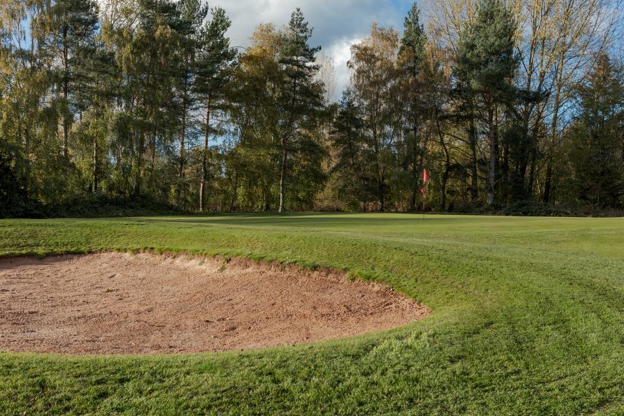 Bunker to the left of the putting green at The Telford Hotel, Spa And Golf Resort
