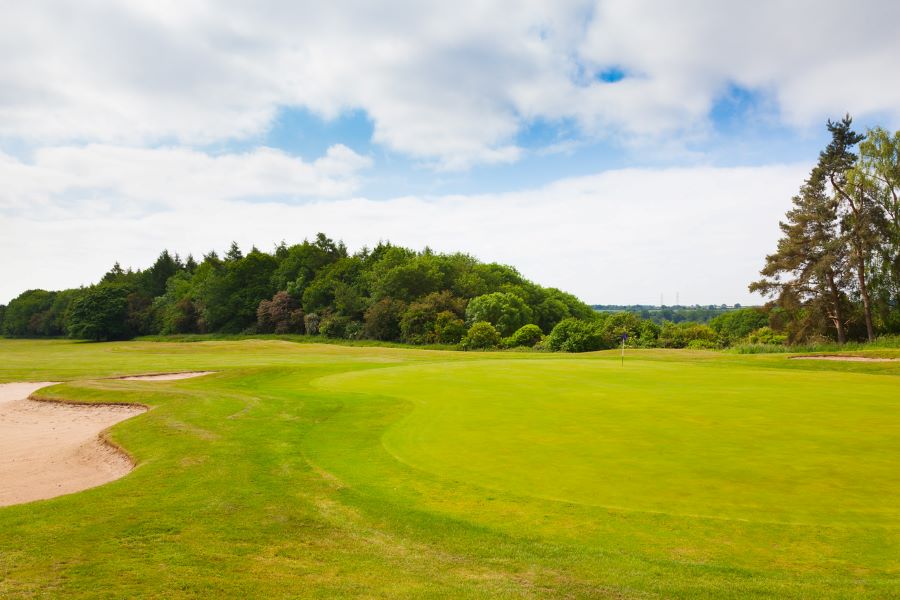 Cloudy sky over the putting green at The Telford Hotel, Spa And Golf Resort