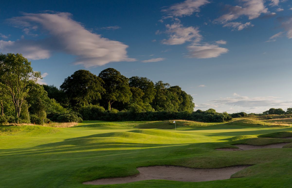Blue sky and white clouds over Castlemartyr Golf Club in Ireland