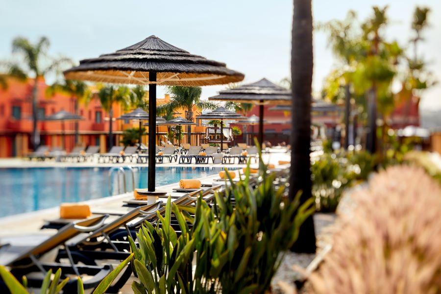 Sun loungers at NH Marina Portimao Resort in Algarve
