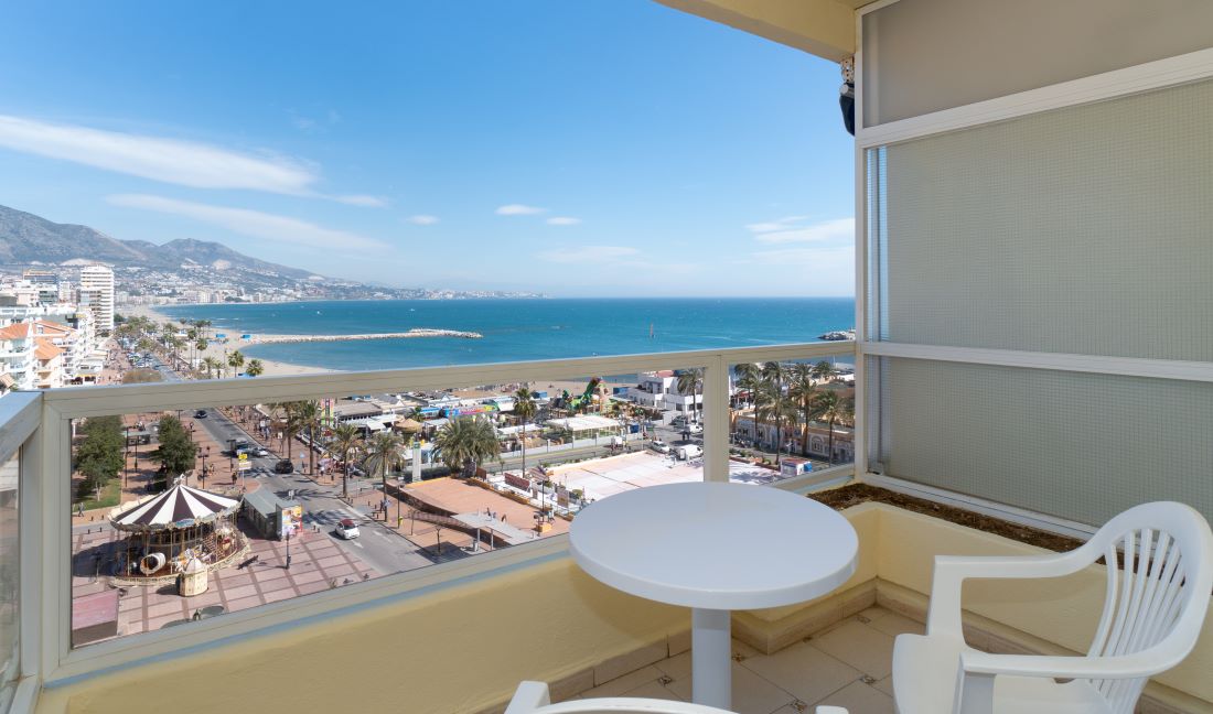 Balcony view over the coast at Hotel PYR Fuengirola