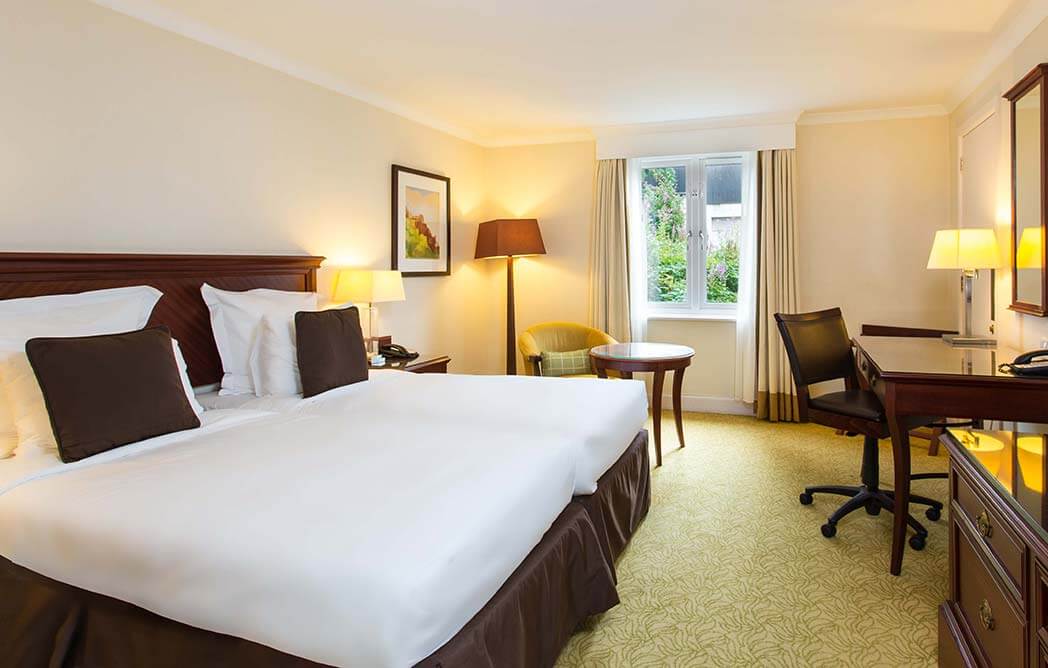 Double bedroom at Dalmahoy Hotel And Country Club