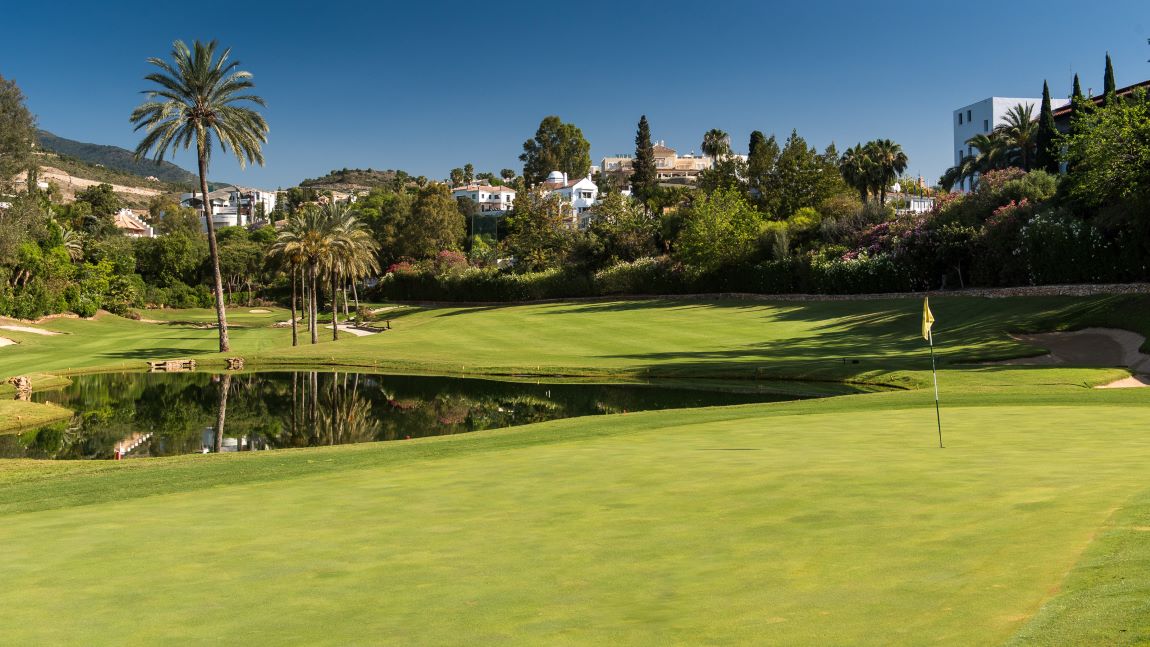 Golf course with lake appearing at La Quinta Golf in Spain