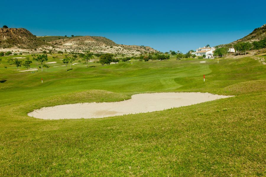 Sand bunker at Font del Llop golf course