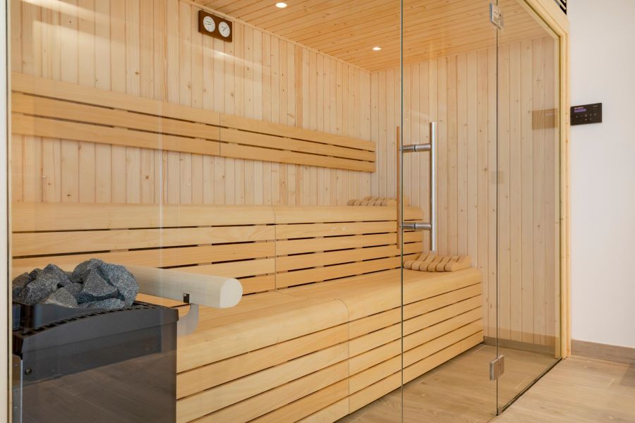 Sauna in the spa at Melia Alicante hotel