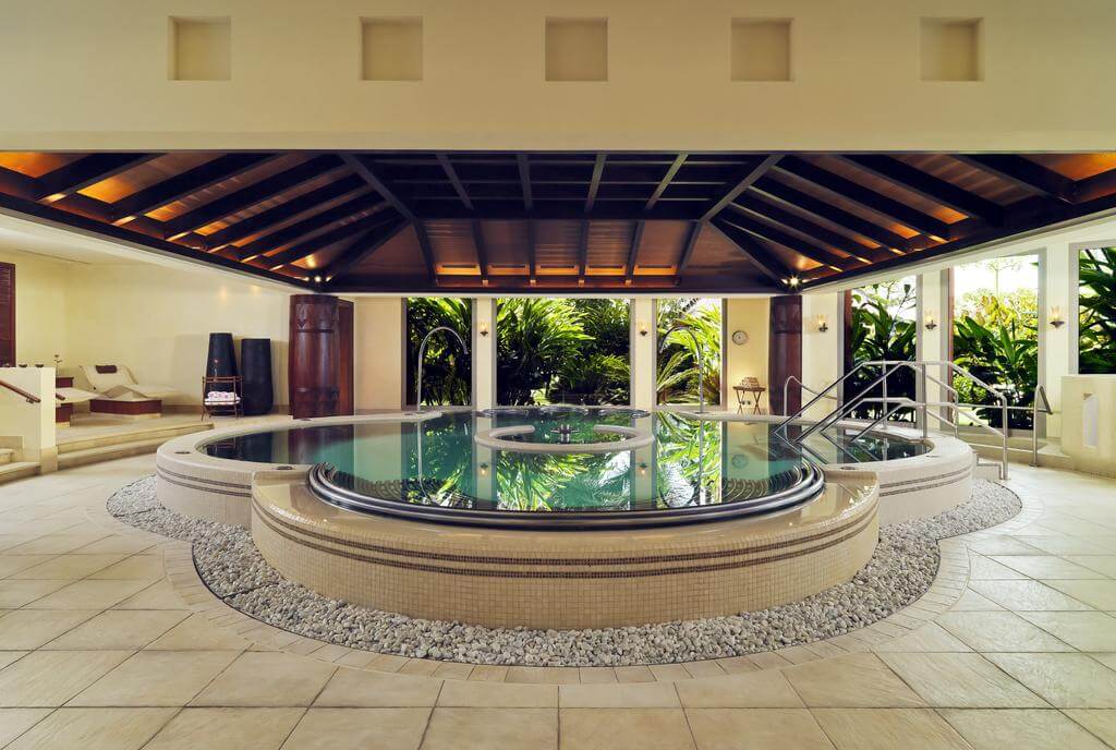 The Ritz-Carlton Abama Resort spa facility with indoor pool