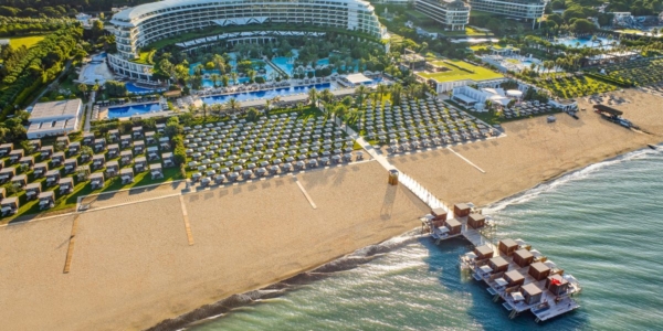 Exterior of Maxx Royal Golf & Spa with the beach and sea in front