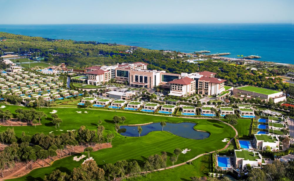 Arial view of Regnum Carya Golf And Spa Resort