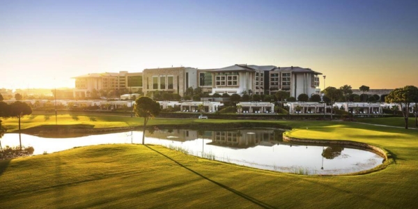 Regnum Carya Golf And Spa Resort overlooking the course and lake