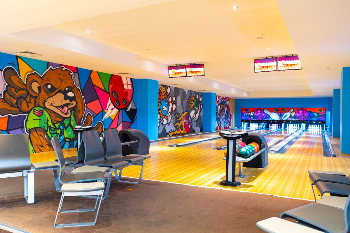 Bowling alley at Sueno Deluxe