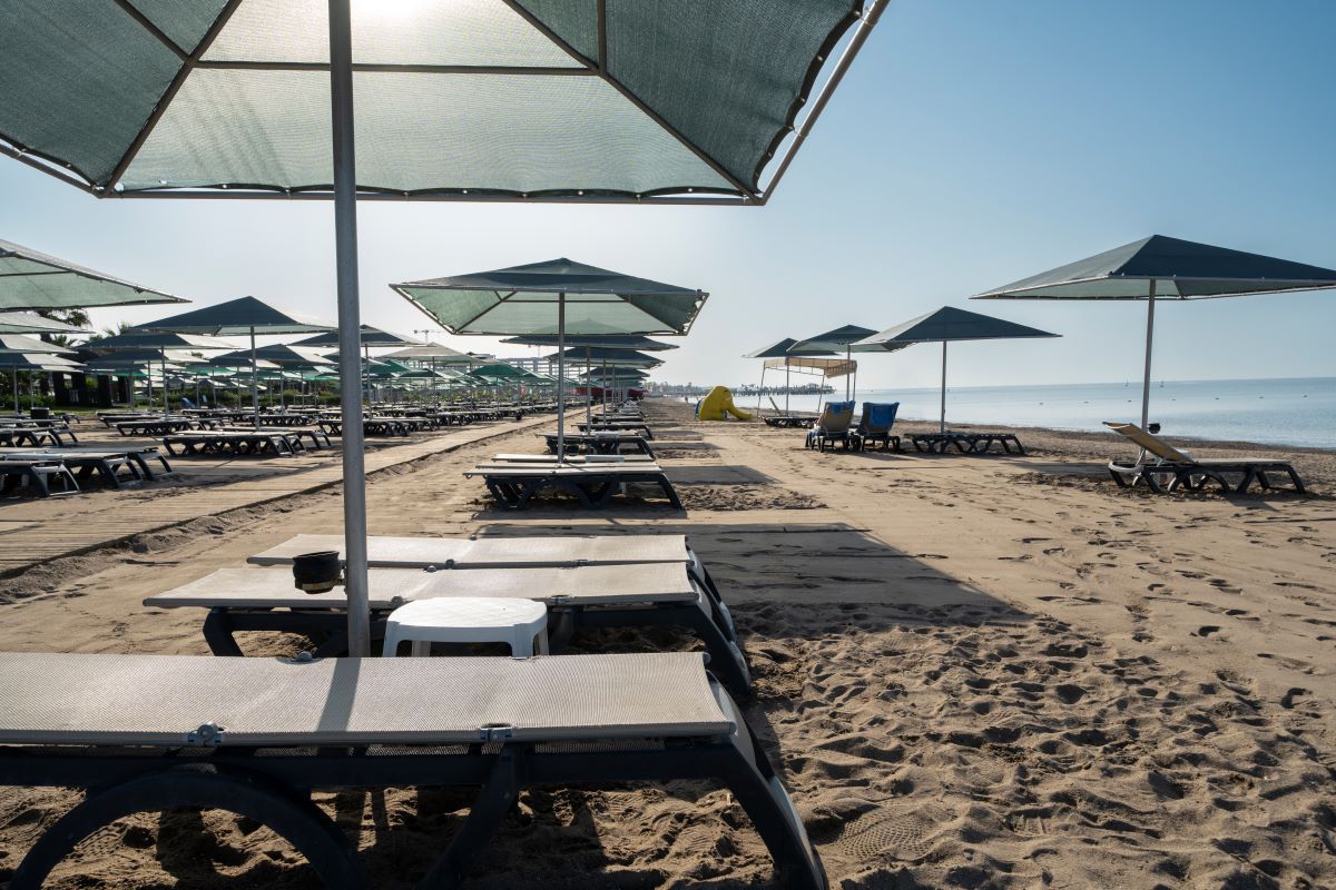 Beach in front of the resort at Kaya Belek Hotel